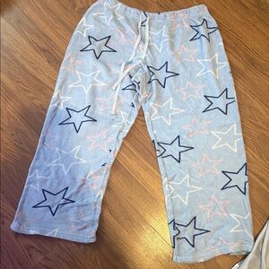 Star Patterned Blue Kids Sweatpants